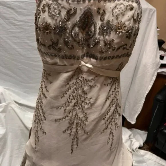 Vintage Y2K Fairycore whimsical Apart pearl dress, white cocktail dress. - Picture 7 of 7